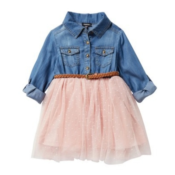 Zunie Other - Nwt Chambray Tulle Dress✨🧸